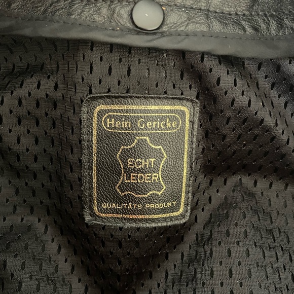 Vintage Hein Gericke Echt Leder Black Genuine Leather Motorcycle Jacket 38 - Picture 9 of 17